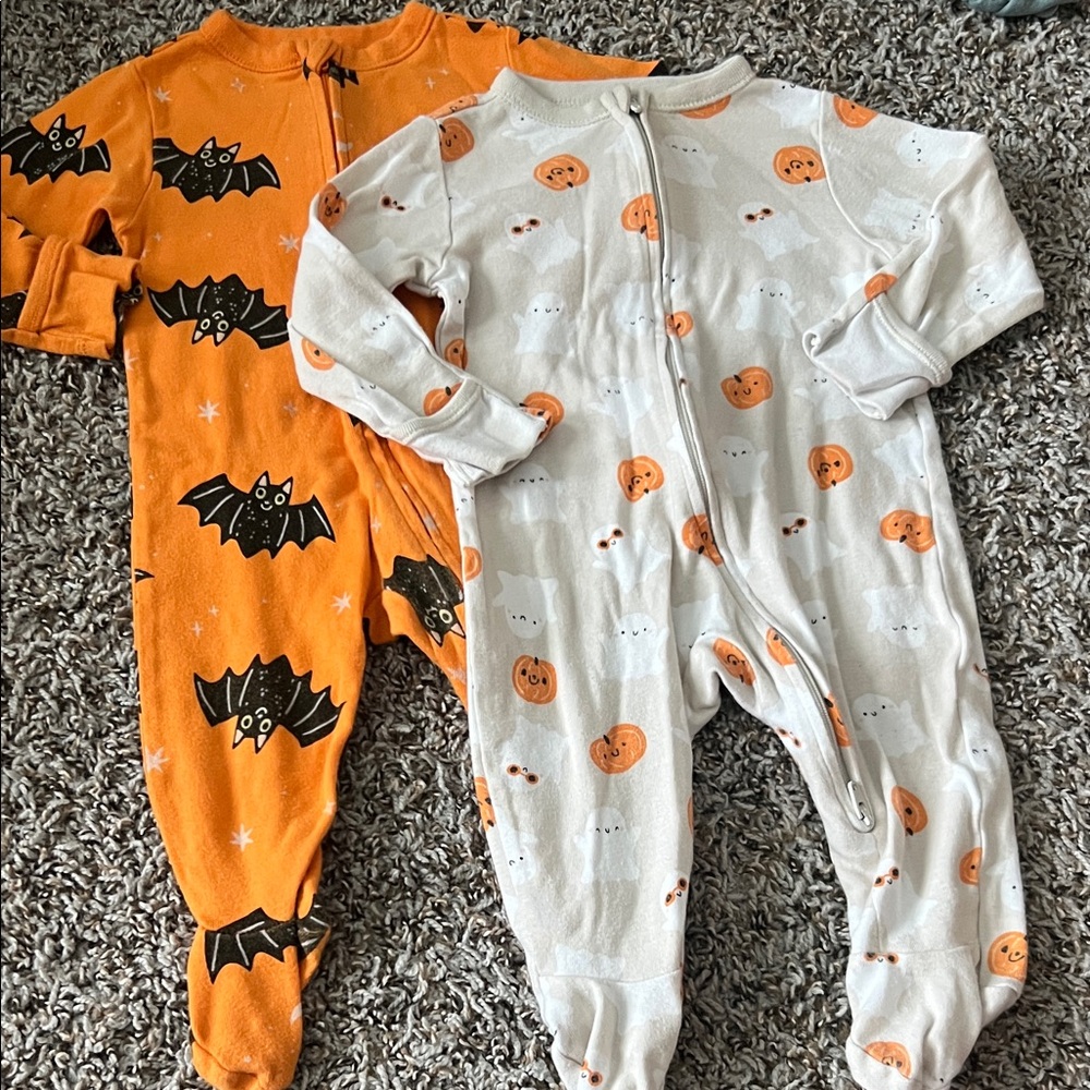 OLD NAVY Halloween Themed Kids One Pieces - Orange and White